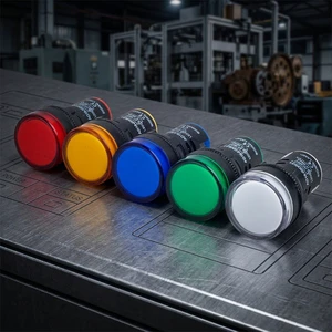 LED Panel Mount Indicator Light Pilot Lamp AD16-22DS 22mm Industrial Signal Lamp AC DC 24V 110V 220V
