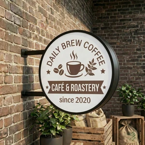 Wall Mounted LED Lightbox Sign Custom Outdoor Advertising Eco-Friendly High Brightness Durable Coffee Shop Beauty Salon Barber