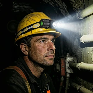1620LM USB Rechargeable Focusing Headlamp Waterproof LED Mining Headlamp for Outdoor Emergency Bicycle Caving Wholesale