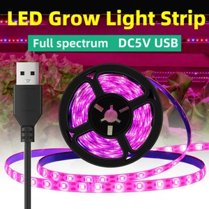 5V USB Full Spectrum LED Grow Light with CRI80 and 50000 Hours Lifespan for Indoor Plants Hydroponic Greenhouse Flowers & Seeds