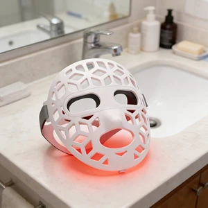 410nm 590nm 630nm 850nm Private Mold Ultralight Waterproof Red And Infrared Light Therapy Silicone Mask For Skincare