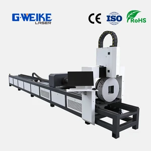 CNC Fiber Laser Tube Cutting Machine 1500W Front Chuck for Stainless Steel Carbon Steel Round Square Pipe Processing