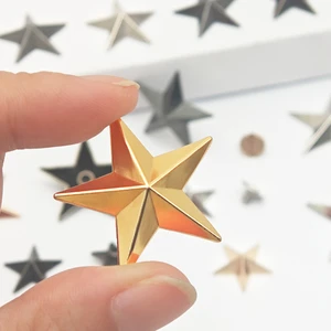 Golden Color Zinc Alloy Five-Pointed Star Rivet Punk Screwback Rivet Studs for Leather Craft