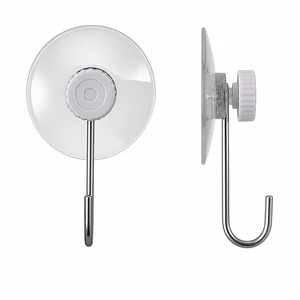 Durable Multifunction 5.2mm Diameter Threaded Suction Cups with Removable Metal Hooks for Secure Hanging Home Kitchen Bathroom