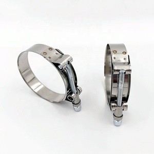 Heavy Duty T Bolt Hose Clamp High Pressure 304ss Stainless Steel Automotive Band Clamp