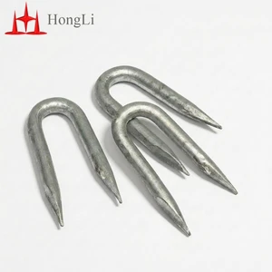U-Type Iron Smooth Shank Industrial Grade Zinc Plated 18ga Brad Nails/Staples Cut Beveled Point ISO9001 Certified for Wooden