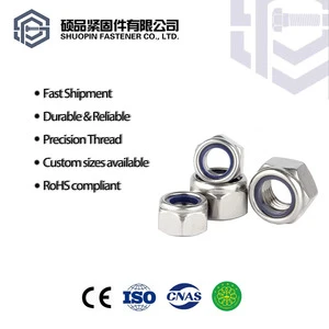 SS304 A2-70 Self Locking Nut DIN Standard Anti Loose Fastening Hardware Passivated Hex Body Construction Furniture General