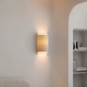 simple Creative Antique Fabric lampshade Wall Sconce for Hotel Bedside Living Room Wall Lamp