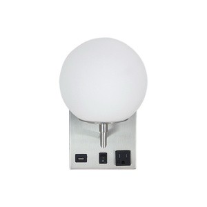 Hotel Wall Light with USB Port Indoor Modern Iron Living Room Decoration Interior Bedroom Sconce Light Wall Lamp for Home Hotel