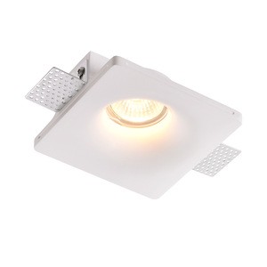 Recessed Round Borderless Led Gypsum GU10 Downlight: Anti-Glare Removable Frame, Fire Rated, Housing, Fittings