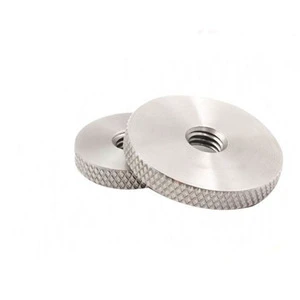 M3 M4 M5 M6 M8 M10 Round 304 Stainless Steel Hand Screw Flat Knurled Nuts