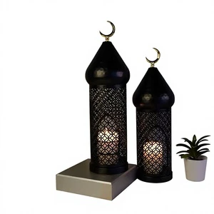 Cross-border Holiday Iron Candle Lantern Craft Decoration Semi-handmade Atmospheric Gift Ornament