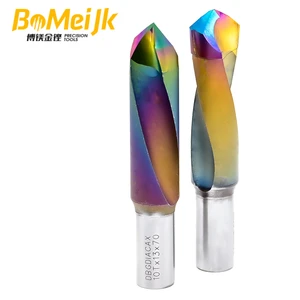 BoMeiJK DLC-Coated Welded Carbide Center Drill Bits (10mm Shank 70mm Length) High Strength OEM Customized Copper Drilling