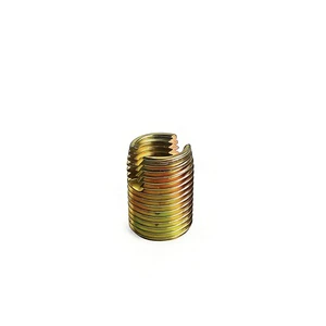Slotted Self-Tapping Thread Insert | Yellow Zinc-Plated High Precision Thread Repair Bushing