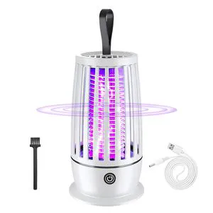 Rechargeable UV Light Mosquito Killer Lamp Bug Zapper Night Light Strap Electric Catcher White/Black Model D0100HPKA9Y 1615