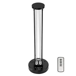 110W Ultraviolet Lamp with Ozone Purifier Portable UV Sterilizer with 30/60/120 Minutes Timer Remote Control for Room