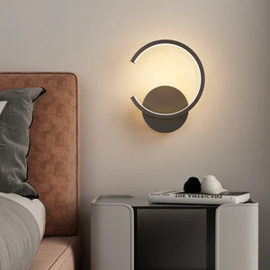 Wall Lamp, Bedroom Bedside TV, Background Wall Lamp, Modern and Simple Nordic Style, Corridor, Staircase, Living Room Wall Lamp