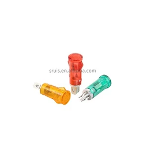 Factory Custom 12.7MM Mounting Size Signal Indictor Lights 12V 24V Pilot Light Red Green Yellow Blue for Kettle Electrical DC AC