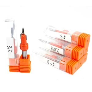 6Pcs Set 2.8/3.0/3.2mm TCT Countersink Bits YG8 Drill Bit Alloy Head Taper Hole Dtep Drill Screw Bit for Wood Drilling