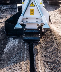 New Fully Hydraulic Engine-Powered Wheel Saw Concrete Trencher with Conveyor and Pump Customizable Wheel Saw