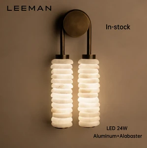 Modern Alabaster Stainless Steel LED Wall Lamps 3000K Warm White Interior Decoration Designer Creative Wall Sconce Light Living