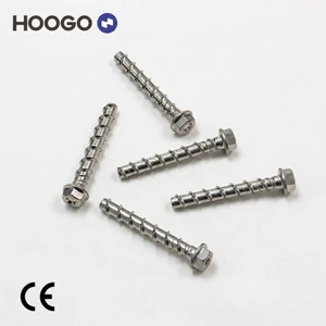 Factory Direct Cracked Concrete Approved Self Tapping No Torque Control Concrete Screw Anchor for Fast Installation