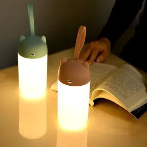 Solar Powered LED Warm White 10pcs Touch Control Silicone Night Light for Living Room USB Rechargeable