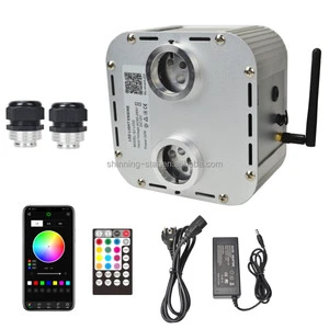 32W RGBW LED Fiber Optic Lighting Kit Music APP Controlled Starlight Headliner for Car/Home Theater Twinkle Effect