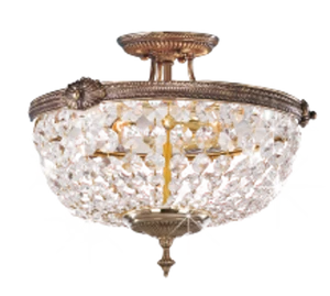 Contemporary Polished Bronze Flush Ceiling Light LED Glass Base Switch Control DMX Configurable IP20 Rated 2700K Warm White for