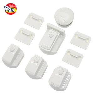 Prodigy DC003 4pcs Durable Magnetic ABS Locks & Adhesive Latches 1pc Key Easy Installation Household Use
