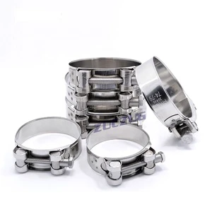 Universal 304 Stainless Steel Car Motorcycle Single Exhaust Pipe Clamp Tube Exhaust Clamp
