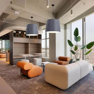 Modern Luxury LED Chandelier Simple Round Shape Pendant Light for Hotel Living Room Elegant Ceiling Lights