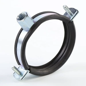 Galvanized Steel Pipe Clamp Tube 60mm Pipeline Support Pipe Clamp Fasteners Carbon Steel Pipe Clamp