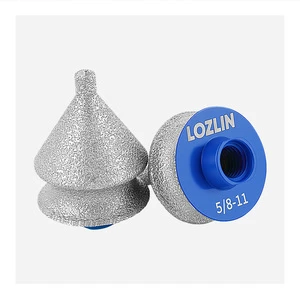 M14 & 5/8-11 Diamond Brazed Chamfer Tool, Multi-function Tapered Drill Bit for Tile Marble Quartz Edge Grinding