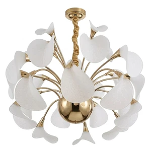 Modern Gold Remote Control LED Pendant Light Chandelier for Hotel Bedroom Dining Room Villa