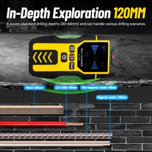 Handheld 3-in-1 Wall Scanner AC Live Wire Detector Wooden Center Stud Finder Locator Metal Detector High Testing Equipment