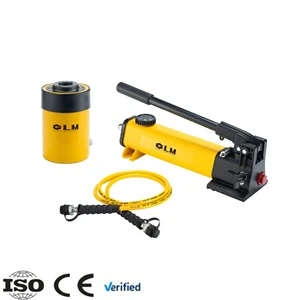 Robust Industrial Lifting Tool 20T 700Bar Single Acting Hollow Hydraulic Cylinder and Hand Pump