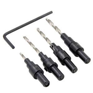 4Pcs Carpentry Countersunk Head Screw Drill High Quality Counterbore Drill