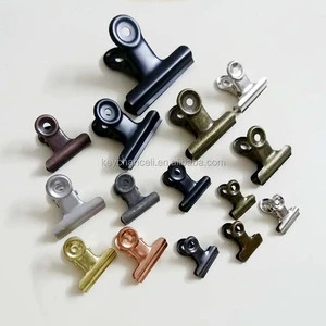 Office School Supplies 20 30 38 50 63 75mm Matte Nickel Antique Silver Paper Clamps File Bill Binder Clip Metal Food Bag Clip