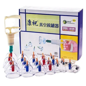Kangzhu 24-Piece ABS+AS Material Hijama Cupping Set Antirheumatic Function for Body Massage Suction Vacuum Cups CE Certified