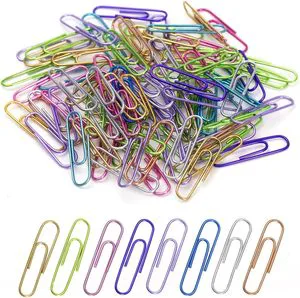 Vinyi Coated Assorted Size Ideal for Home School Office Medium and Jumbo Standard Paper Clips Plastic Box Packaged Factory Sale