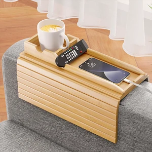 LG Factory Direct Multifunction Couch Cup Holder Detachable Sofa Armrest Tray Snack Coffee Table Bamboo Couch Cup Holder Tray