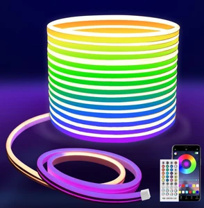 Custom RGB Rechargeable Dimmable LED Neon Sign, IP67 Waterproof Double-Layer Silicone Neon Light With Remote Control For Indoor