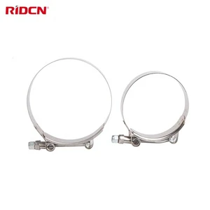 Adjustable Heavy Duty T-Bolt Hose Clamp Stainless Steel Inch Metric Measurement Fastener for Pipe Connection