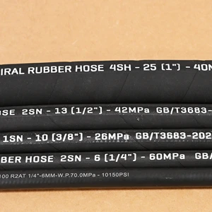 Custom Hydraulic Hose Assembly With Fittings SAE 100 R1AT R2AT Industrial High Pressure Hydraulic Hose