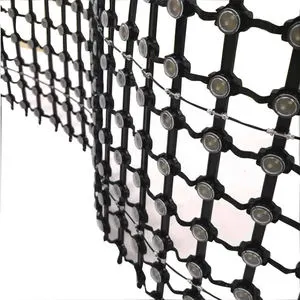 Flexible LED Curtain Display Net Screen Pixel LED Dot Light LED Mesh Screen For Media Facade