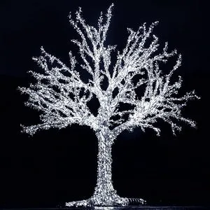 Custom Large 3D LED Outdoor Christmas Tree Motif Light Landscape Holiday Decorative Display Street Park Lighting Decoration