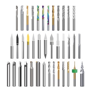HUHAO Custom 3mm 6.35mm 12.7mm 8/10mm Carbide End Mill CNC Milling Cutting Tools Milling End Mill Cutter Drill Bit