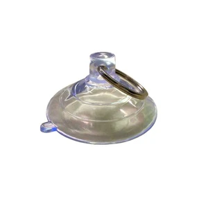 Powerful Display Environmentally Friendly PVC Sucker Ventouses Clear Stand Silicone Suction Cup Metal Ring Injection Cutting