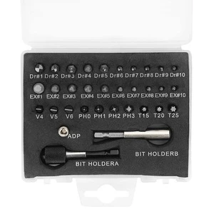 33pcs High-Speed Steel Magnetic Drill Bit Set Damaged Screw Removal and Broken Wire Extractor for PCB Drilling Cross-Border
